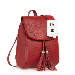 Rucsac dama din piele naturala DiAmanti Giuseppe Rosso